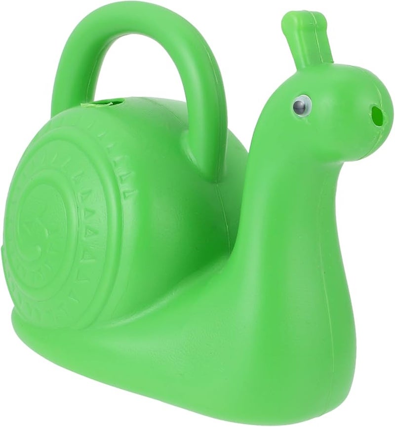 Kids Watering Can With Snail Sprinkler Head Cartoon Design Green For Gardening - Image 1