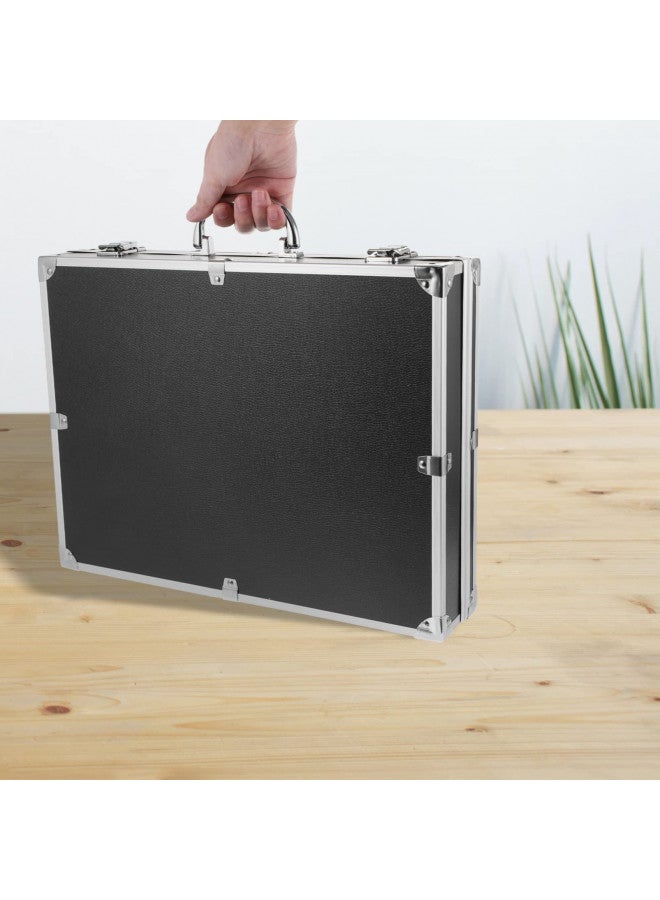 ERINGOGO Aluminum Briefcase - 11 Inch Hard Laptop Briefcases with Lock, Multifunctional Attache Case Black 37x28.5x7.5cm - Image 3