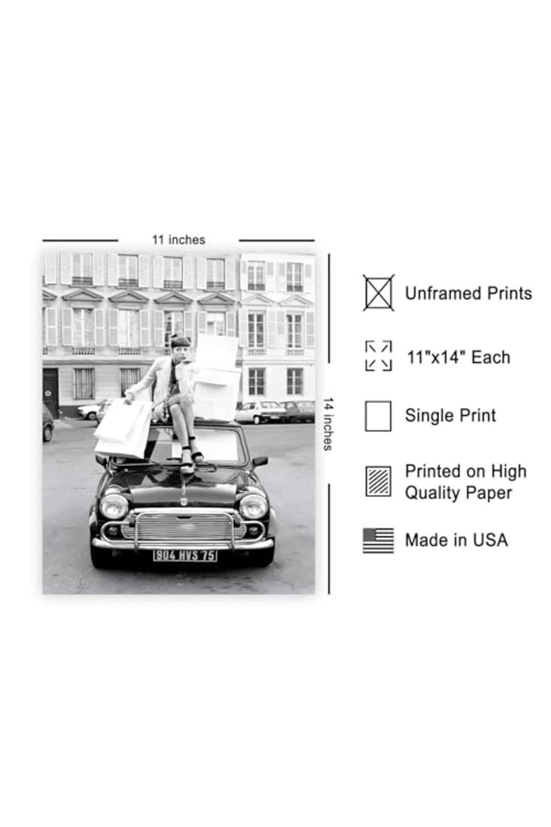Poster Master ALAYRA Poster Master Fashion Poster - Shopping in Paris Print - Fashion Photography Art - Glam Gift for Her, Women, Fashionista, Designer Fans - Chic Decor for Home, Office, Bedroom - 11x14 UNFRAMED Wall Art - Image 2