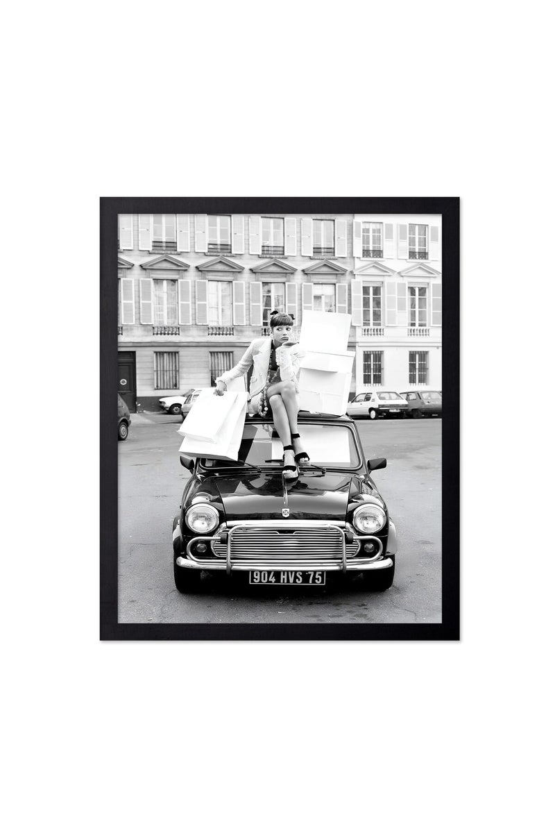 Poster Master ALAYRA Poster Master Fashion Poster - Shopping in Paris Print - Fashion Photography Art - Glam Gift for Her, Women, Fashionista, Designer Fans - Chic Decor for Home, Office, Bedroom - 11x14 UNFRAMED Wall Art - Image 1