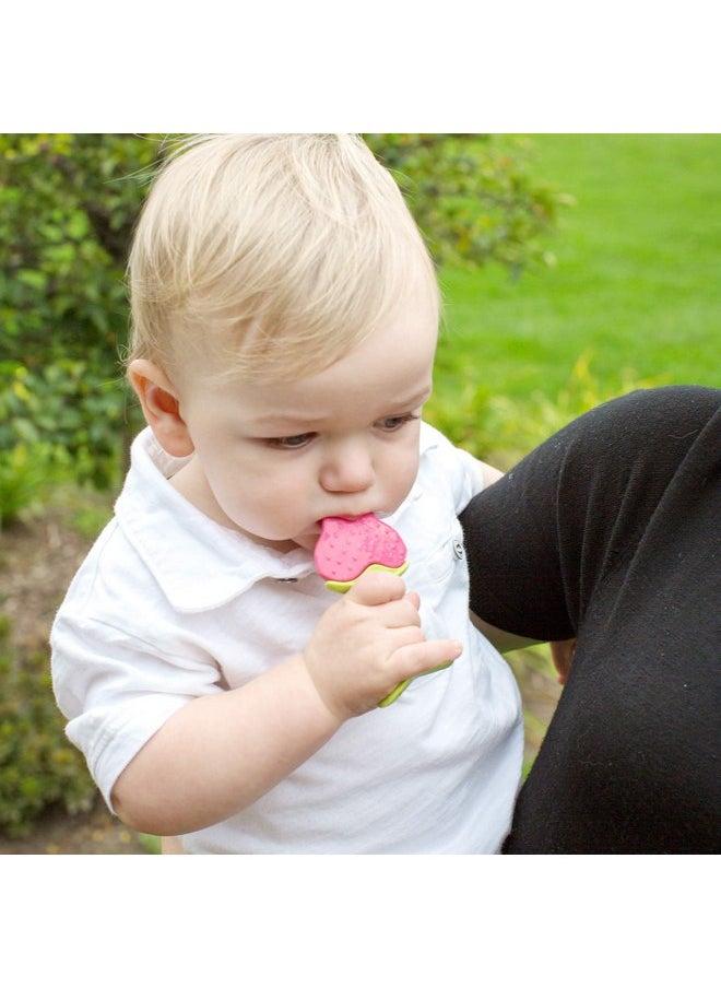 إنو بيبي لعبة عضاضة الفاكهة والحواس الأصلية من Innobaby Teethin Smart EZ Grip للأطفال الصغار والرضع باللون التفاحي. عضاضة خالية من مادة BPA  - Image 4