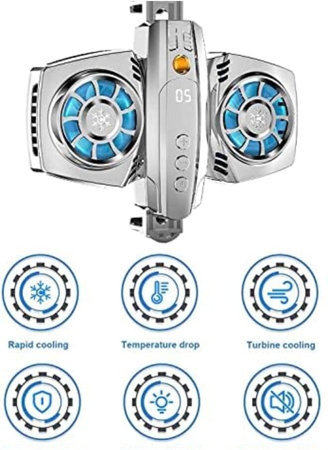 Phone Cooler Phone Cooling Fan With Dual Core Semiconductor Cell Phone Radiator Applicable To 5 8Cm Phone For Gaming Live Streaming And Outdoor Vlog Not Machine Specific Newest