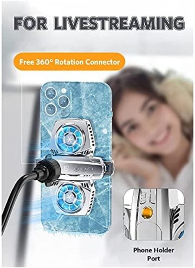 Phone Cooler Phone Cooling Fan With Dual Core Semiconductor Cell Phone Radiator Applicable To 5 8Cm Phone For Gaming Live Streaming And Outdoor Vlog Not Machine Specific Newest