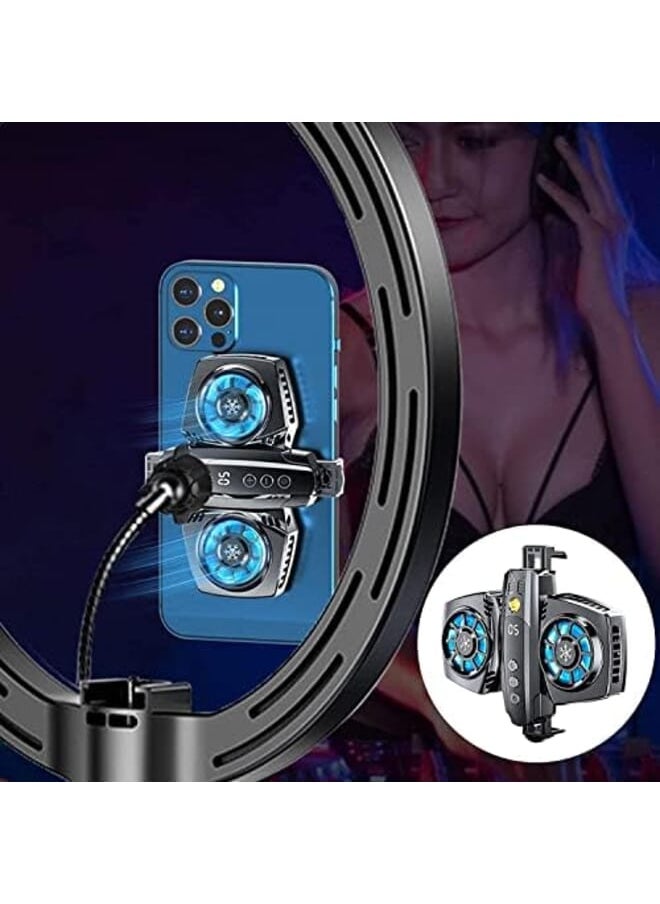 Phone Cooler Phone Cooling Fan With Dual Core Semiconductor Cell Phone Radiator Applicable To 5 8Cm Phone For Gaming Live Streaming And Outdoor Vlog Not Machine Specific Newest