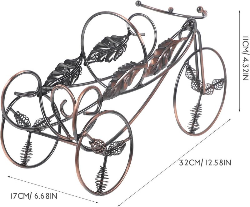 Metal Wine Display Rack Tabletop Bottle Stand Vintage Style Single Bottle Holder Sturdy Metal Wine Rack for Home Bar Decor and Party Use - Image 2