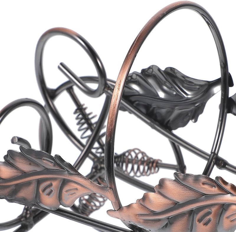 Metal Wine Display Rack Tabletop Bottle Stand Vintage Style Single Bottle Holder Sturdy Metal Wine Rack for Home Bar Decor and Party Use - Image 3