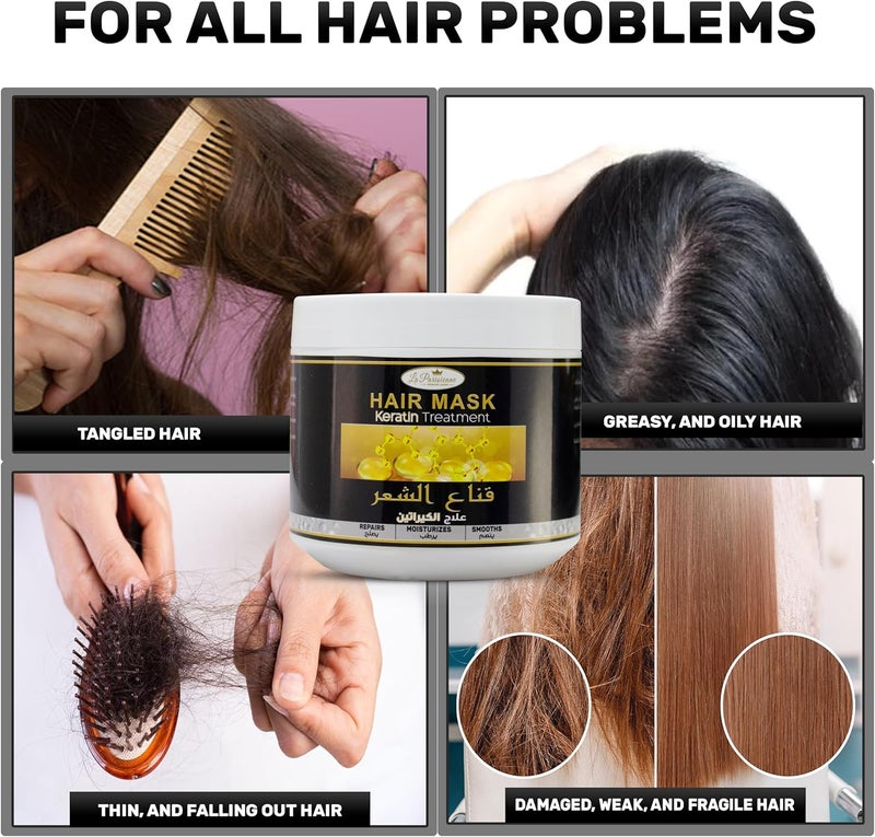 ECOLYTE+ La Parisienne Keratin Hair Mask - Deep Repair Treatment for Damaged Hair (500g) - Image 5