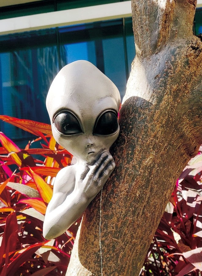 Seasons Alien Tree Peeker Outdoor Decoration - Image 1