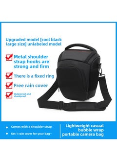 Generic Camera Bag SLR Triangle Bag Men And Women 70D5D45D360D80D90D200D Equipment Bag Photo Bag-Color:Unmarked Black Large Size  - Image 1