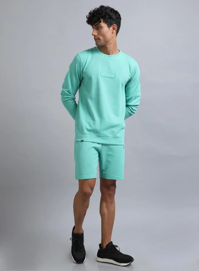 Bushirt Bushirt Textured Round Neck T-Shirt and Shorts Co-Ords