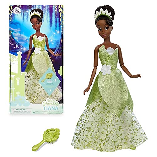 Disney Store Official Princess Classic Doll Tiana from The Princess and The Frog 11 Inches Includes Brush with Molded Details Posable Toy in Classic Outfit Disney Princess Toys - Image 1