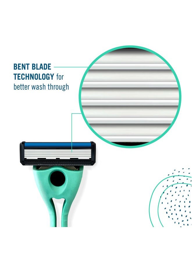 Preserve Shave 5 Five Blade Refillable Razor, Made from Recycled Materials, Navy Blue - Image 3