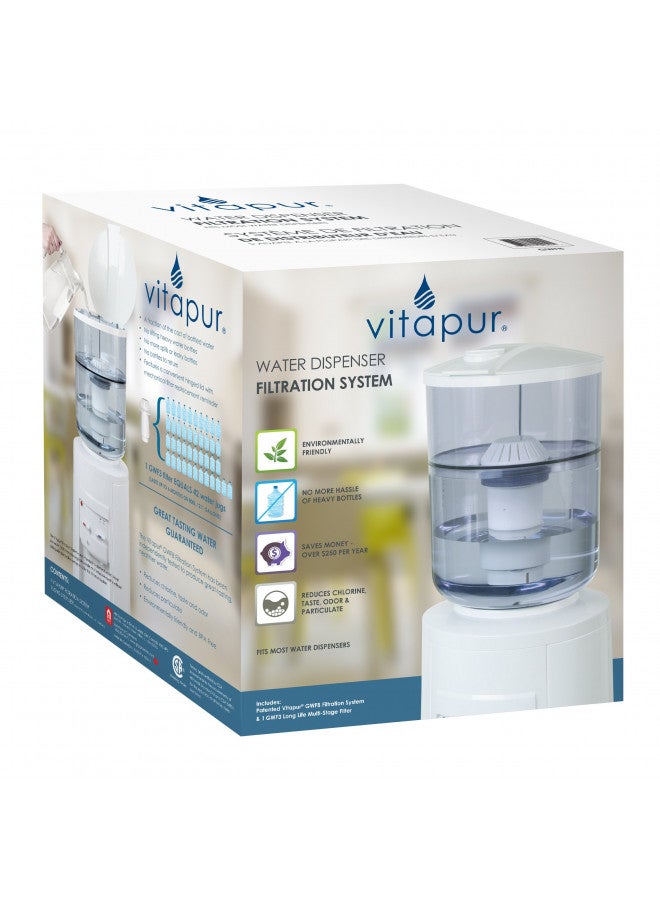 Vitapur GWF8 Water Filtration System For Top-load Water Dispensers , White - Image 3