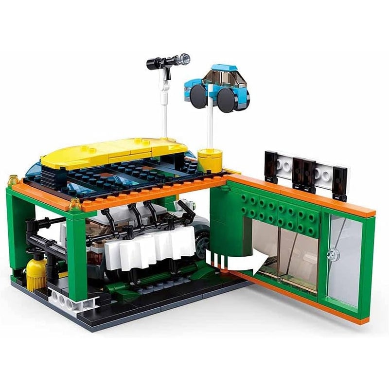Sluban - Town City Scene Car Wash Bricks Set 323 Pieces - M38-B0759D - Image 5
