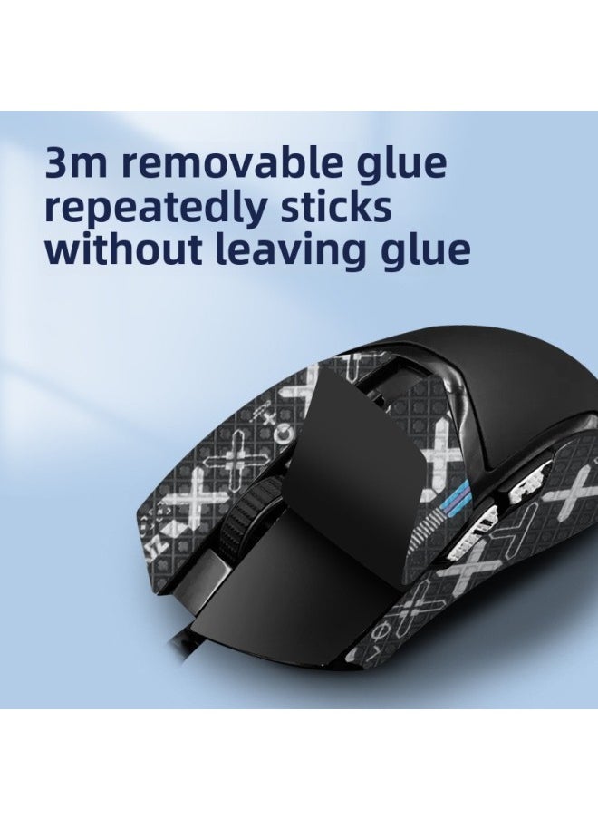 For Razer Razer Cobra Sticker Film Pro Pro Full-covered Mouse Anti-slip Sticker Wired Foot Sticker Foot Mat-Color:Cobra Pro  Black Printed Mouse Sticker ]  - Image 2