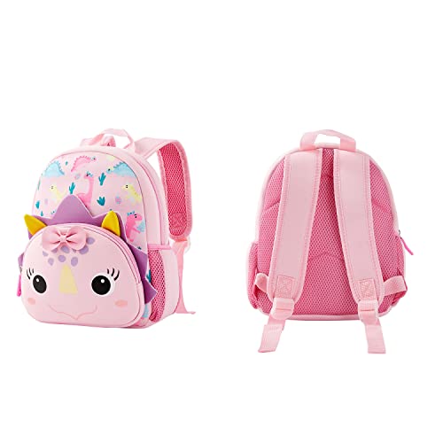 KK CRAFTS Preschool Backpack Toddler Neoprene Animal Schoolbag Lunch backpack for Kids Boys Girls(Dinosaur Girl) - Image 5