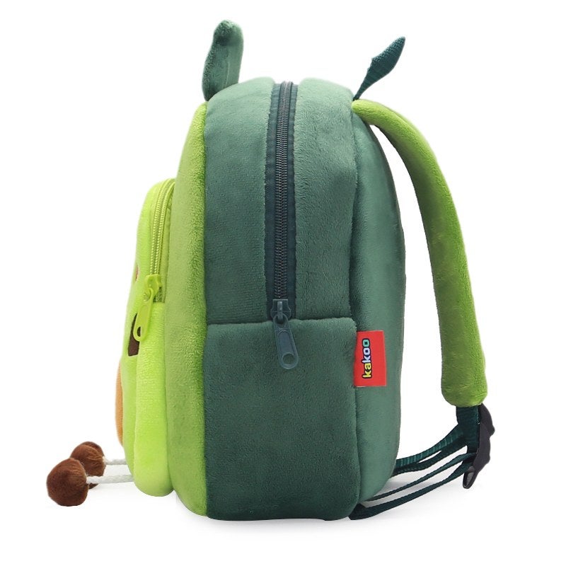 Plush Kids Backpack, Avocado Fruit Design, Soft Lightweight School Bag for Toddlers and Preschool Kids - Image 4