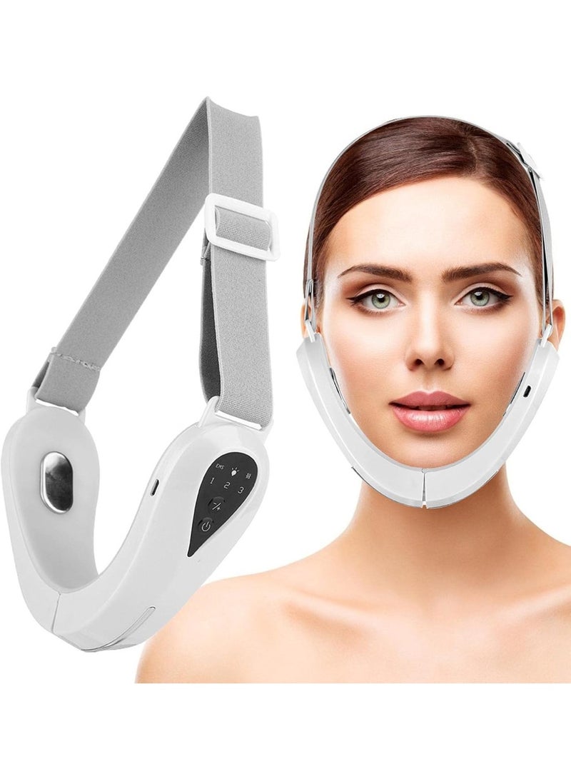 Smart Electric V-Shaped Facial Massager, Face Lifting and Double Chin Reduction Device, Precision Facial Shaping Massager with V-Shape Face Lifting Strap, One Piece - Image 1