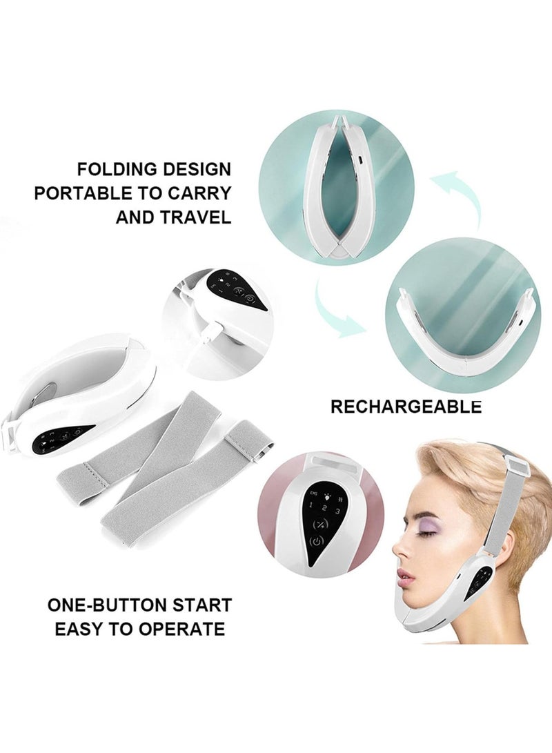 Smart Electric V-Shaped Facial Massager, Face Lifting and Double Chin Reduction Device, Precision Facial Shaping Massager with V-Shape Face Lifting Strap, One Piece - Image 3