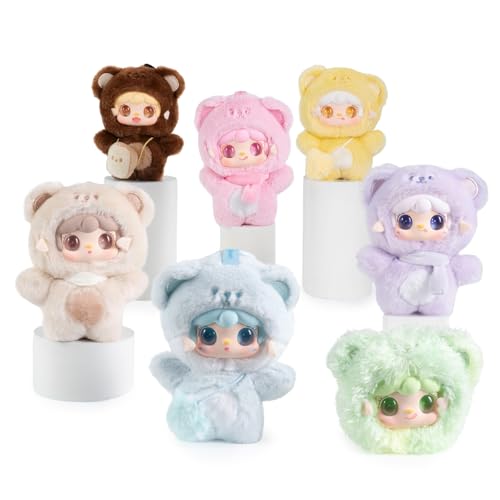 BEEMAI Yooki Take A Bite of Bear Series Single Box Contains 1 Figure Plush Blind Box Cute Figures Collectible Birthday Gifts - Image 1