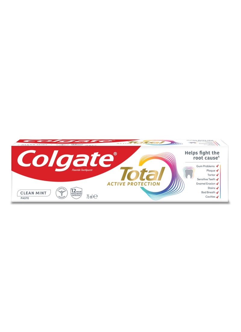 Colgate معجون أسنان توتالي أكتيف بروتيكشن بنكهة النعناع النظيف - Image 1