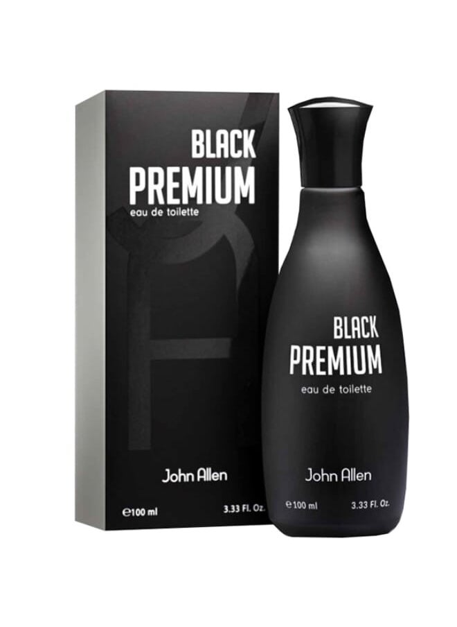 John Allen Black Premium Eau De Toilette - 100ml | Woody Luxury Fragrance for Men, Inspired by Nature, Long-Lasting  - Image 1