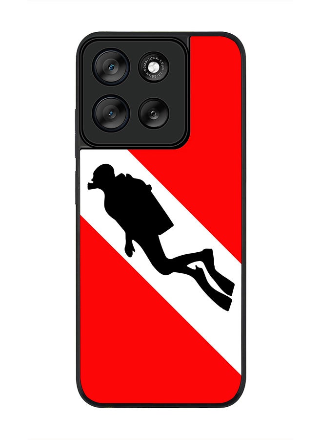 Stylizedd For Motorola Moto G56 Case,Slim fit Camera Protection, Shockproof Thin Phone cover  - Diver Flag - Image 1