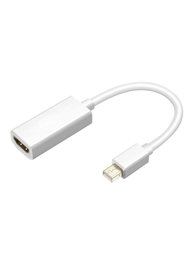 نيبمينينت محول بكابل بمنفذ ميني ديسبلاي بورت إلى HDMI بدقة كاملة الوضوح 1080P أبيض - Image 1