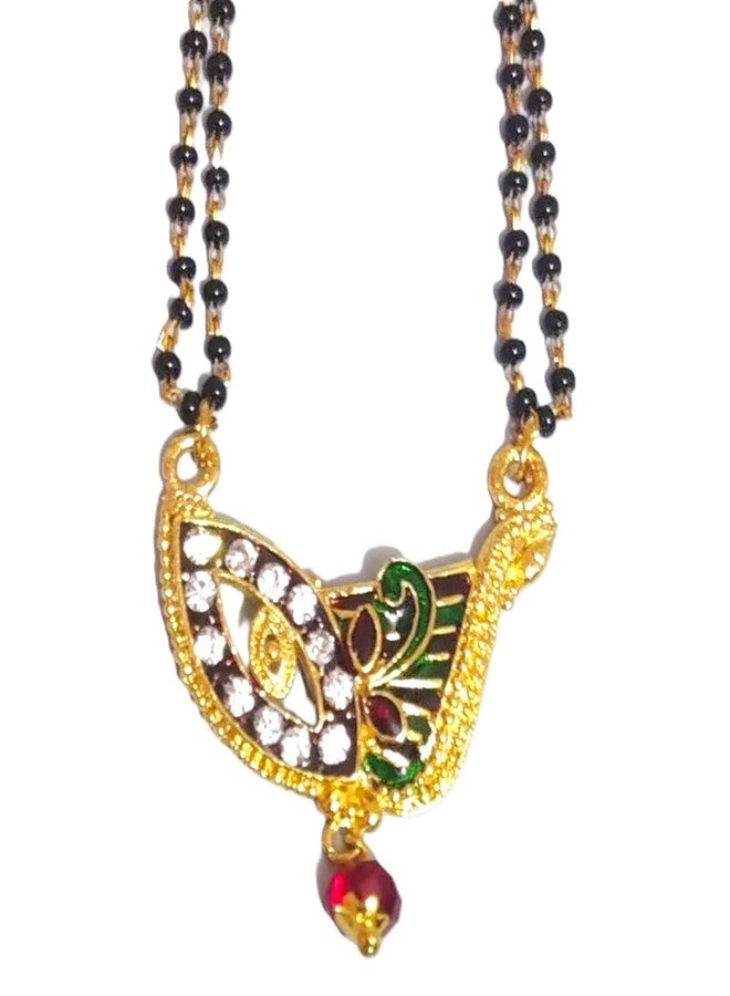 DeLegarde Gold Plated Traditional Mangalsutra Pendant Mala Necklace for Women - Image 4