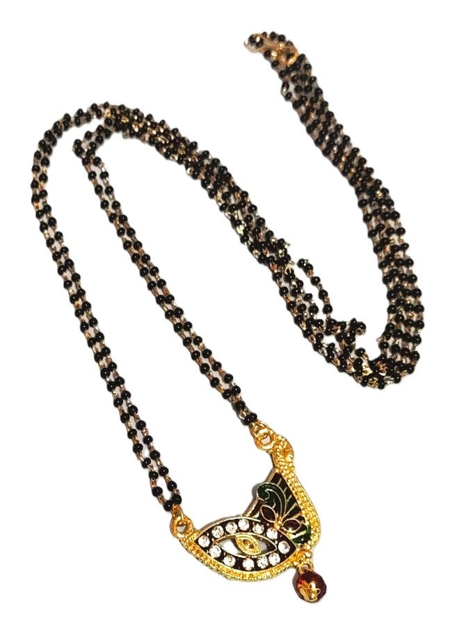 DeLegarde Gold Plated Traditional Mangalsutra Pendant Mala Necklace for Women - Image 3