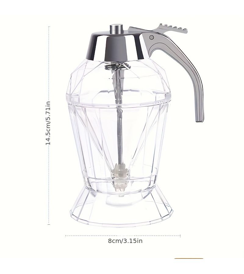 1Pc Heavy Duty Honey Press Bottle With Lever Style One Touch Spout And Transparent Drip Free System For Syrup Oil Vinegar Mustard Easy Pour Durable Countertop Dispenser - Image 3