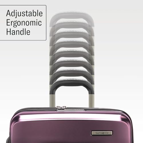 Samsonite Octiv Lightweight Hardshell 20-Inch Carry-On Luggage - Durable & Impact Resistant, 360° Aero Trac Spinner Wheels, Adjustable Telescopic Handle, Expandable Suitcase, TSA Approved Lock, Purple - Image 5