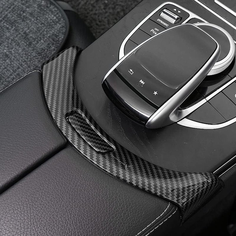 AOKIO Car Interior Center Console Armrest Storage Box Release Button Switch Protective Cover Trim for Mercedes Benz C Class W205 GLC Class X253 Accessories 2015-2022 (Carbon Fiber Color) - Image 5