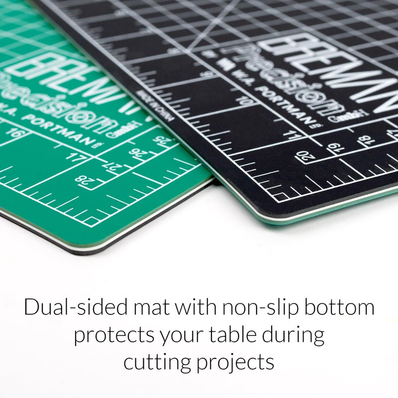 W.A. Portman WA Portman Self Healing Cutting Mat & Rotary Cutter Set â€“ 45mm Rotary Cutter for Fabric with 5 Extra Blades with 9x12 Fabric Cutting Mats for Crafts & 6x12 Acrylic Quilting Rulers â€“ 3pc Sewing Kit - Image 4