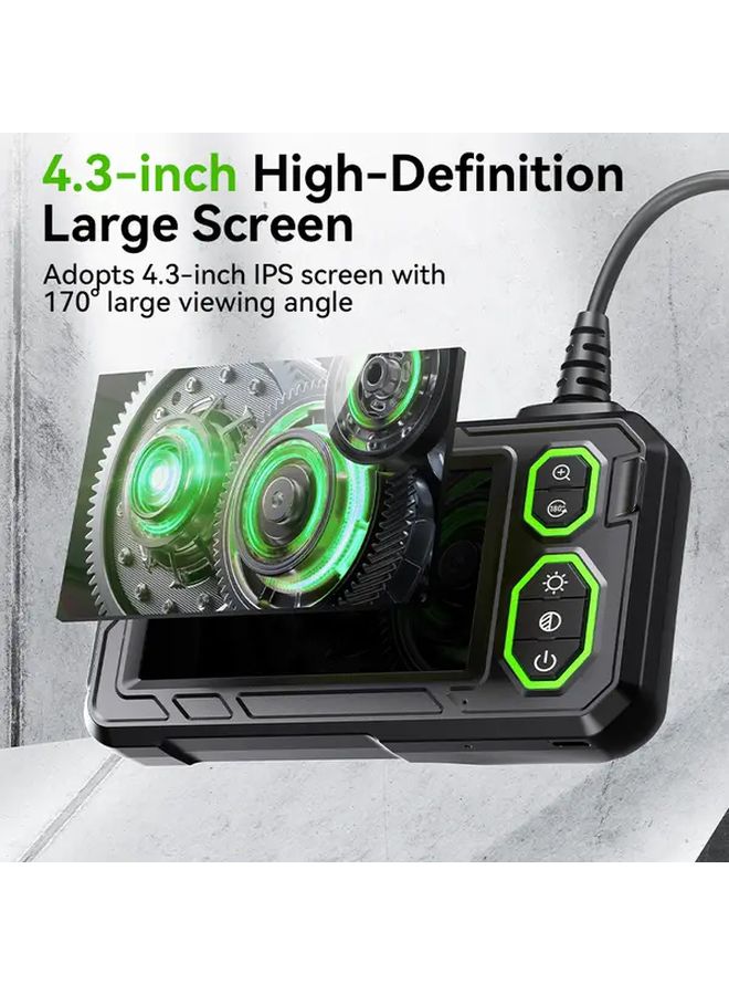 Industrial Endoscope Camera 4 3 Inch HD Screen 50m Cable 8mm Single Lens Rechargeable - Image 5