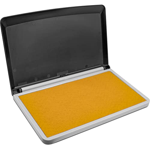 MaxMark Large Premium Dark Yellow Ink Stamp Pad - 3.5" x 6.25" - Quality Felt Pad - Image 2