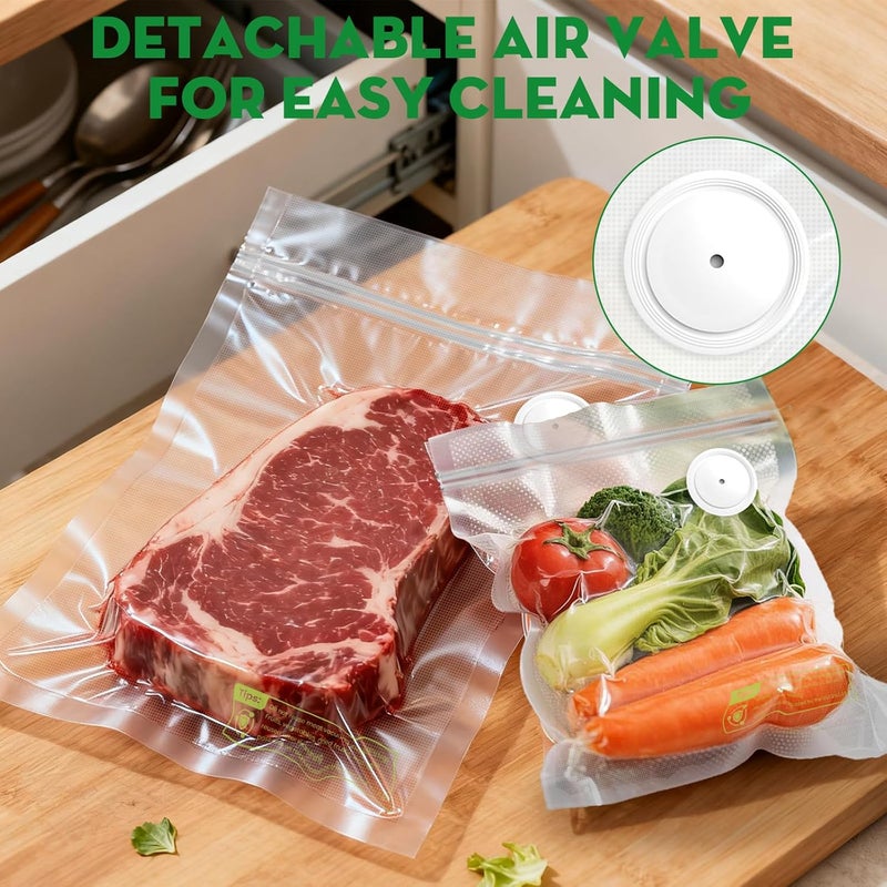 Innoworld أكياس ختم فراغ قابلة لإعادة الاستخدام للطعام، 30 كيس صغير خالي من BPA (8.7 × 11.8 بوصة، 11.8 × 13.8 بوصة) لتخزين الطعام، مناسبة للفريزر، الميكروويف، مقاومة للروائح، مانعة للتسرب، تناسب أجهزة ختم الفراغ المدمجة. - Image 3
