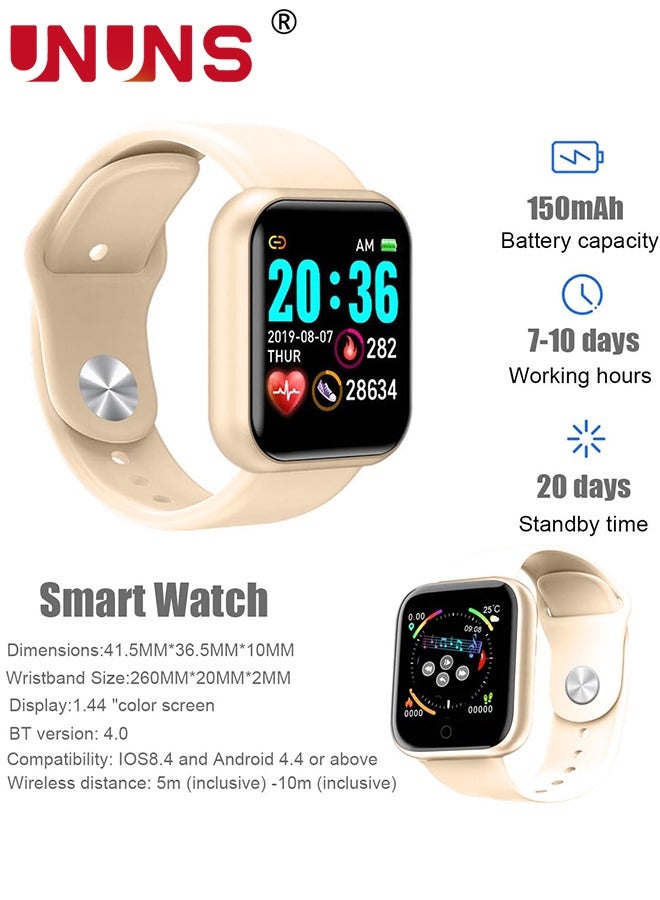 UNUNS Smart Watch,Fitness Watch 1.44'' Touchscreen With Heart Rate Sleep Monitor,Tracker for Health,Running, Waterproof Pedometer Smartwatch Compatible With IOS Android For Women Men - Image 3