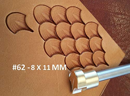 DandS ltd Dragon Scale Leather Crafting Stamp Tool for Leather Crafts Brass #62-3 - Image 1