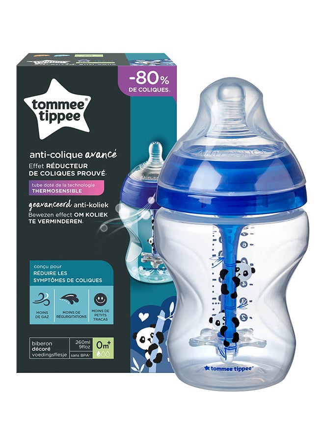 tommee tippee Pack Of 1 Advanced Closer To Nature Anti-Colic Baby Bottle, Slow-Flow Venting System 0 Months+, 260 ml, Assorted - Image 2