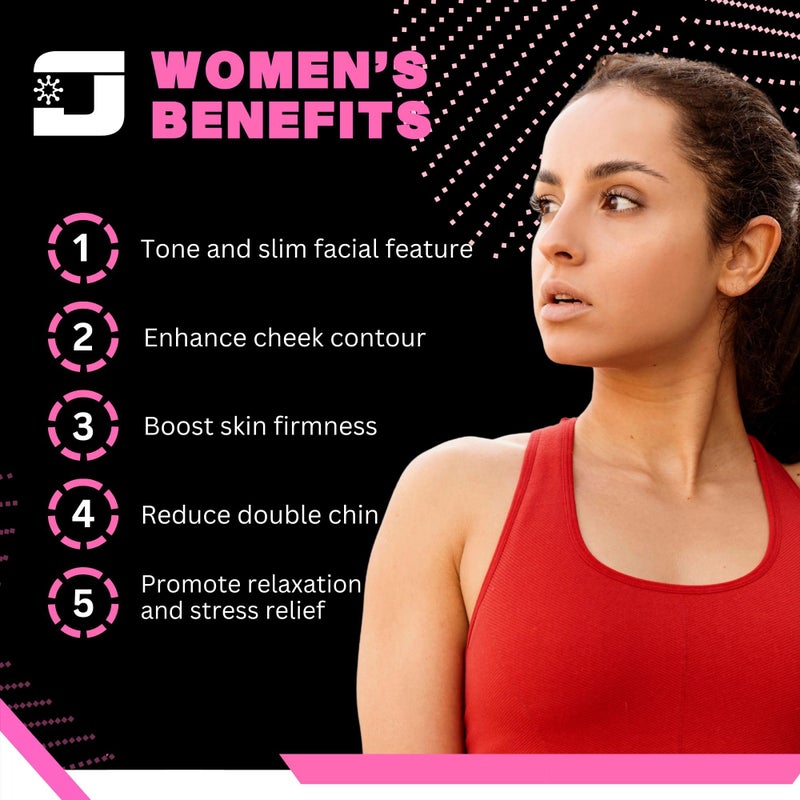 Jawzrsize Jaw Exerciser for Women - Double Chin Reducer, Facial Toner, Neck Exerciser for Younger and Healthier Look Helps Reduce Stress and Cravings Jawline Trainer (Total Contouring Kit) - Image 2