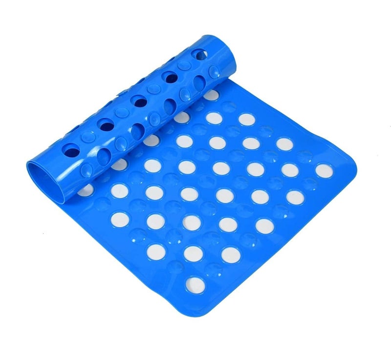 TIB Anti-Slip Bathroom Shower Mat | Non Slip Mat for Bathroom | Shower Mats for Bathroom Anti Slip |Bath Mat Anti Slip | Nonslip Soft Rubber Bath Mat for Bathtub and Shower (27 L x 15 W Inch) Blue - Image 4
