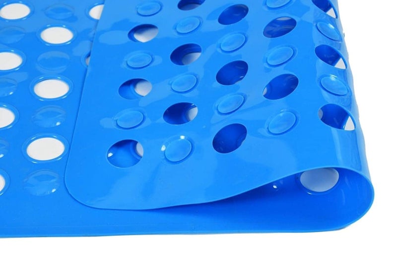 TIB Anti-Slip Bathroom Shower Mat | Non Slip Mat for Bathroom | Shower Mats for Bathroom Anti Slip |Bath Mat Anti Slip | Nonslip Soft Rubber Bath Mat for Bathtub and Shower (27 L x 15 W Inch) Blue - Image 3