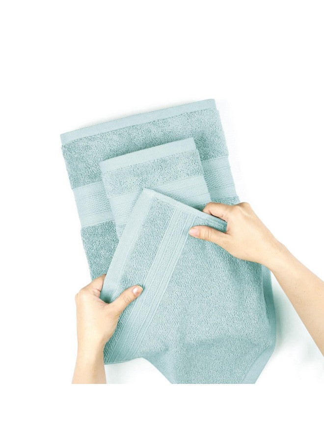 Trident Soft Comfort Air Rich Towels for Bath, 100% Cotton Towel, Super Soft, Highly Absorbent, 6 Pieces Towel Set, 500 GSM - Nile Blue - Image 4