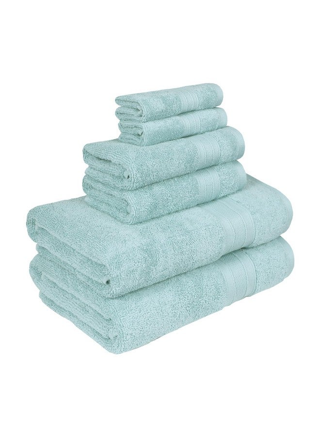 Trident Soft Comfort Air Rich Towels for Bath, 100% Cotton Towel, Super Soft, Highly Absorbent, 6 Pieces Towel Set, 500 GSM - Nile Blue - Image 2