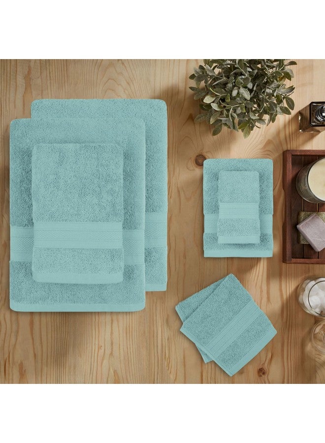 Trident Soft Comfort Air Rich Towels for Bath, 100% Cotton Towel, Super Soft, Highly Absorbent, 6 Pieces Towel Set, 500 GSM - Nile Blue - Image 5