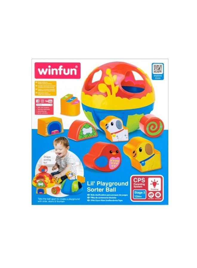 WinFun Lil' Playground Sorter Ball Shape Sorting Toy (9 Pieces) - Image 1