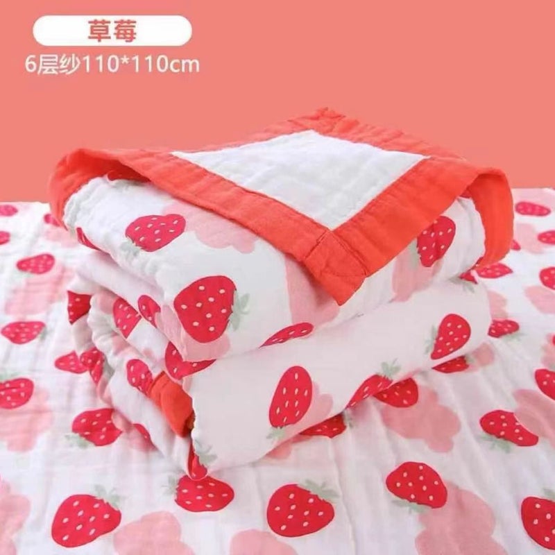 إسكدنيا Six-layer gauze cotton children's quilt cartoon printing baby bath towel thick absorbent factory wholesale summer quilt - Image 2
