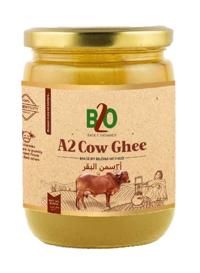 Back 2 Organics A2 Cow Ghee 500ml - Image 1