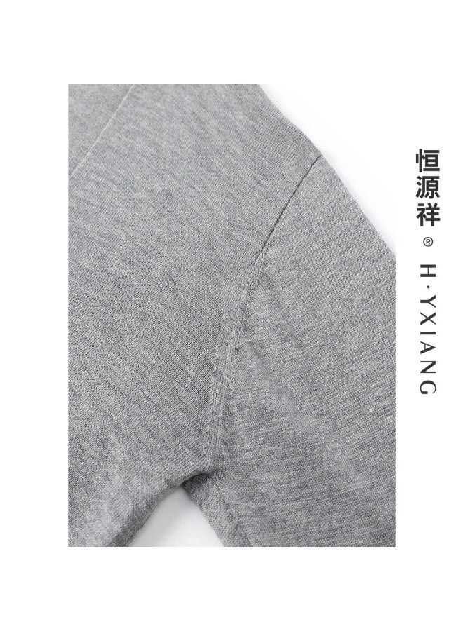 Hengyuanxiang Fine Texture [Contains Wool] Outerwear Knitted Cardigan, Loose Rolled Hem Long-Sleeve Top, Breathable And Lightweight For Spring And Autumn - Image 5